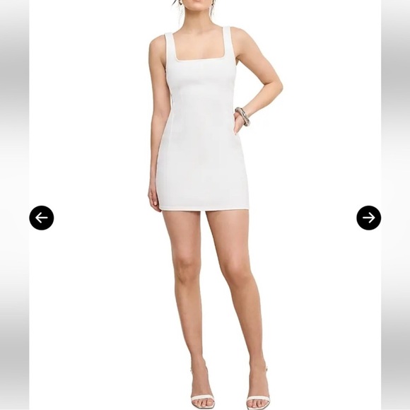 Good American Dresses & Skirts - NWT GOOD AMERICAN
Denim Shift Dress in Clound White Sz Small -